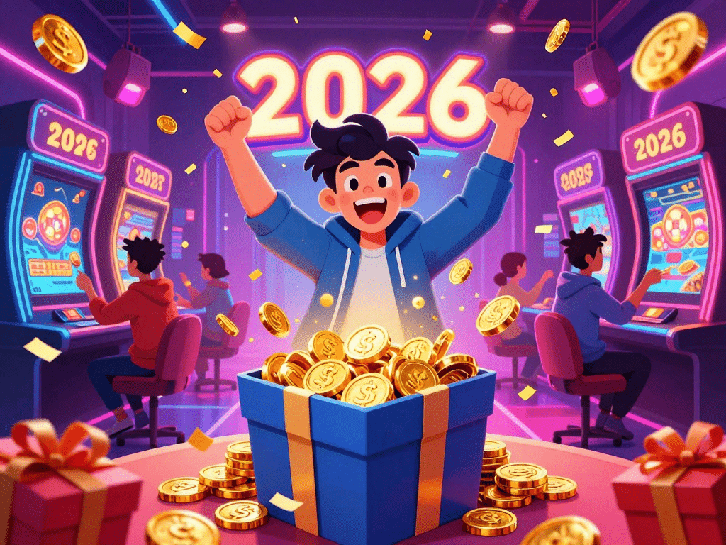 Hình Ảnh Minh Họa Sự Kiện Tặng Quà Sunwin Nổi Bật 2026 Với Game Thủ Mở Hộp Quà Đồng Xu Vàng, Ánh Sáng Neon Lễ Hội Sôi Động, Mã Code 20K 50K Hình ảnh minh họa sự kiện tặng quà Sunwin nổi bật 2026 với game thủ mở hộp quà đồng xu vàng, ánh sáng neon lễ hội sôi động, mã code 20k 50k